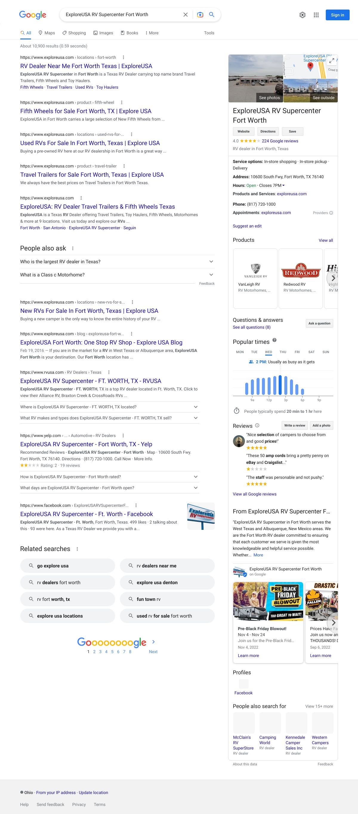 exploreusa rv supercenter fort worth