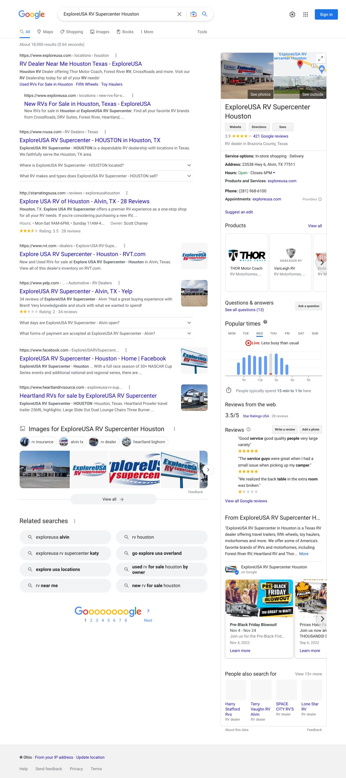 exploreusa rv supercenter houston