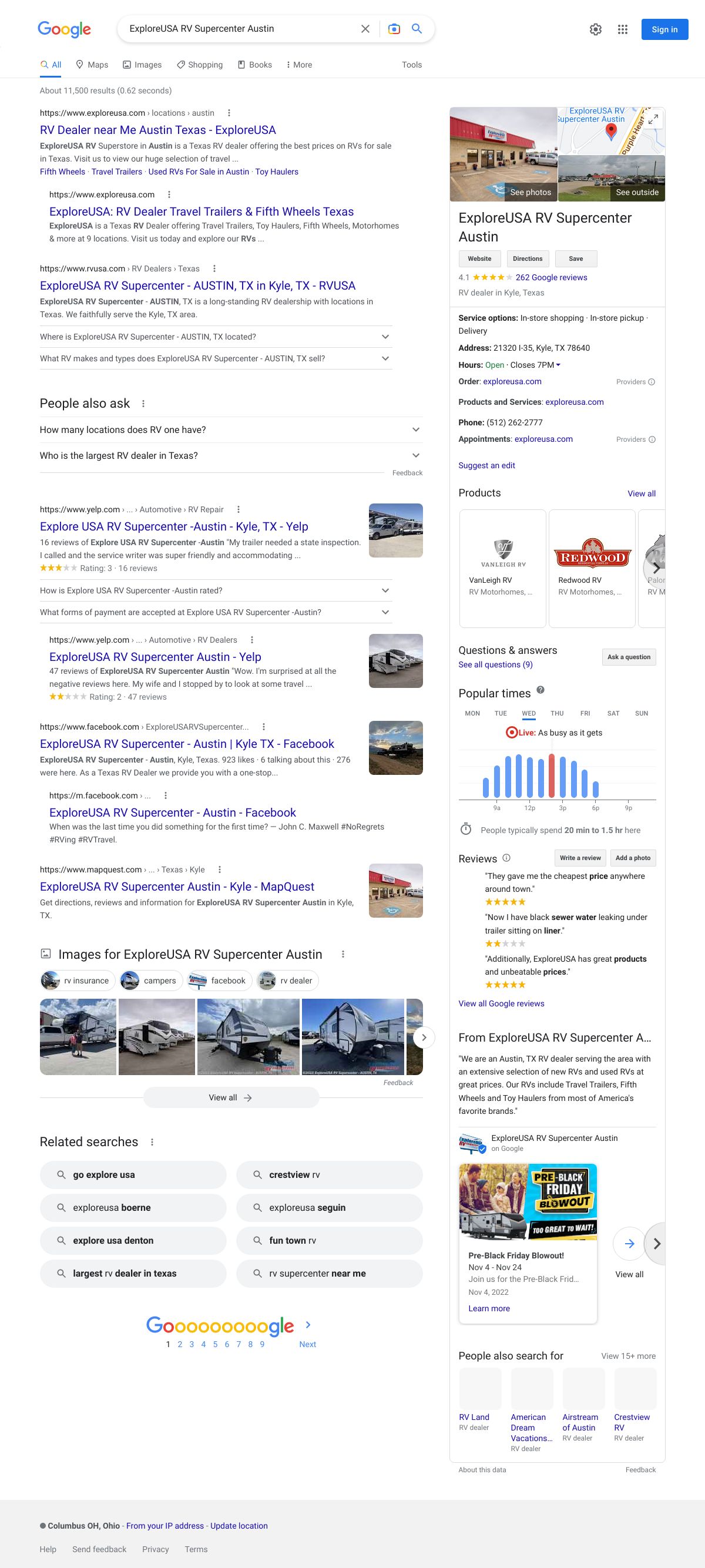 exploreusa rv supercenter austin