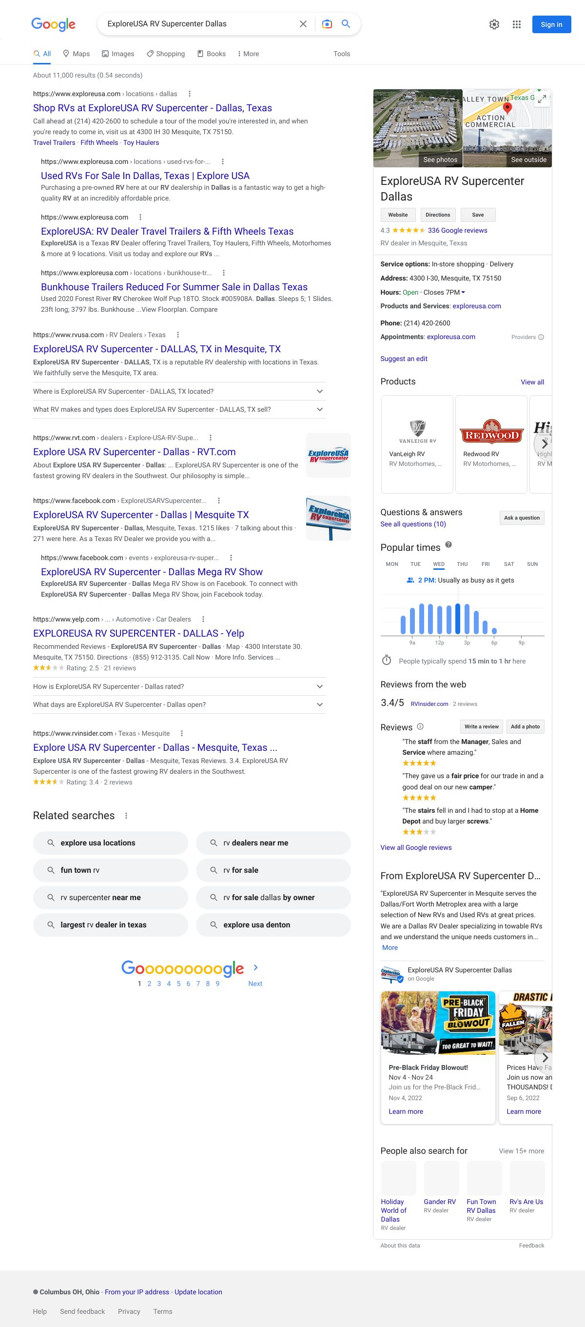 exploreusa rv supercenter dallas