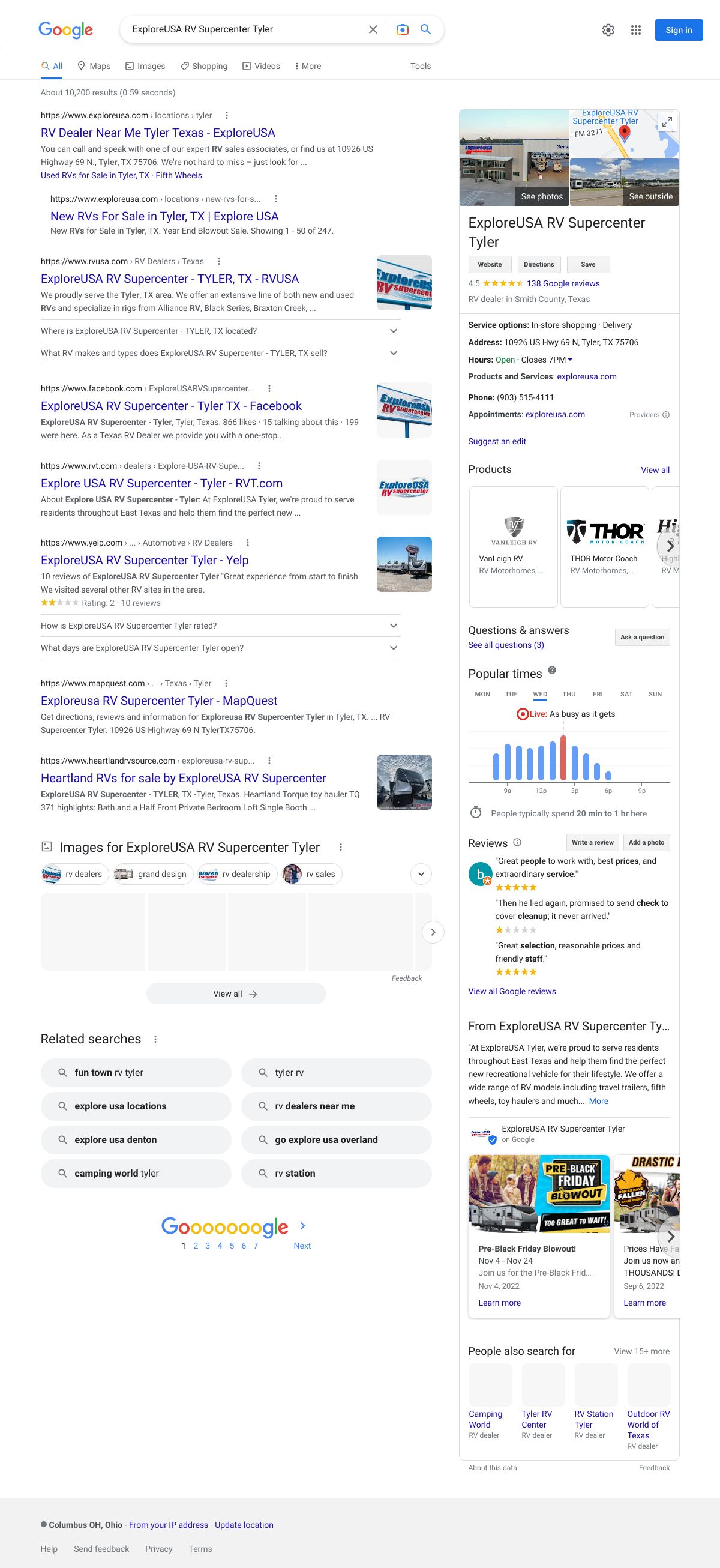 exploreusa rv supercenter tyler