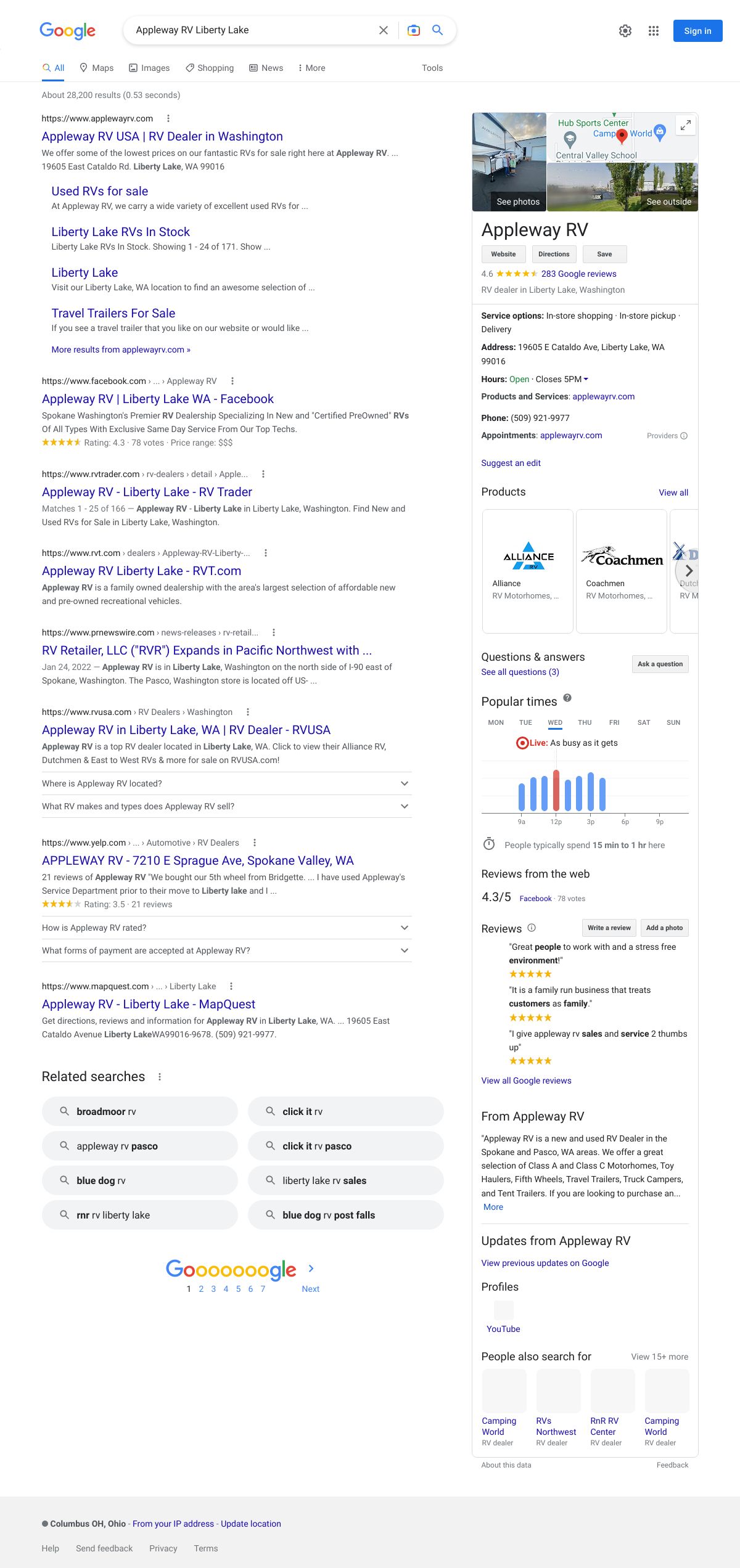 appleway rv liberty lake