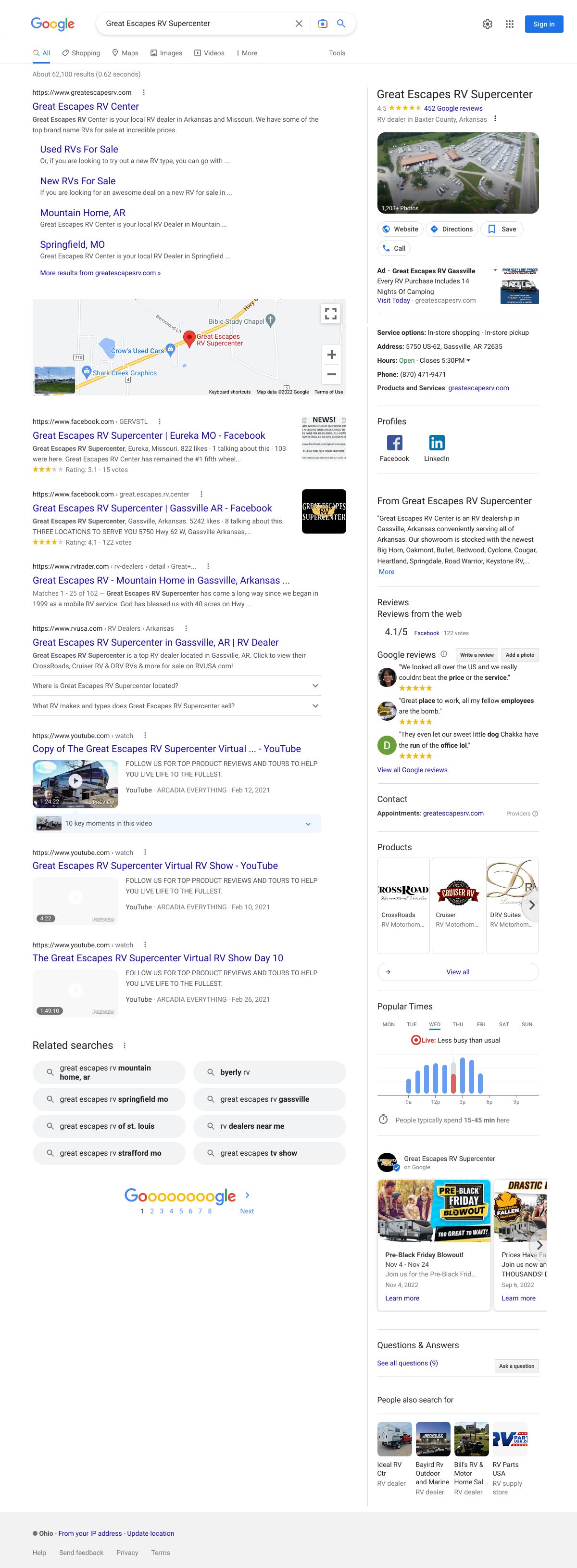 great escapes rv supercenter