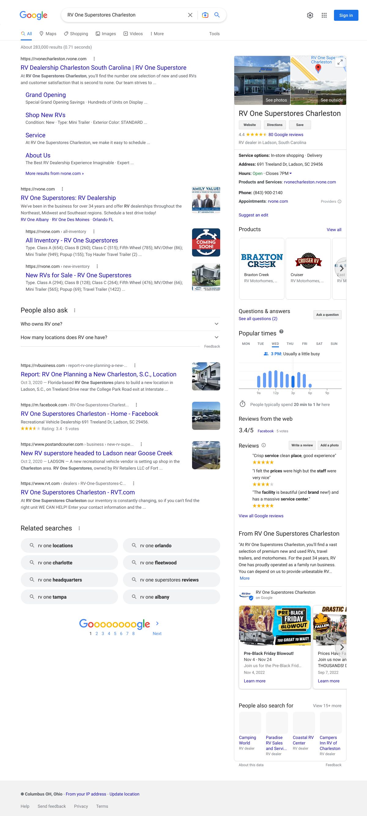 rv one superstores charleston