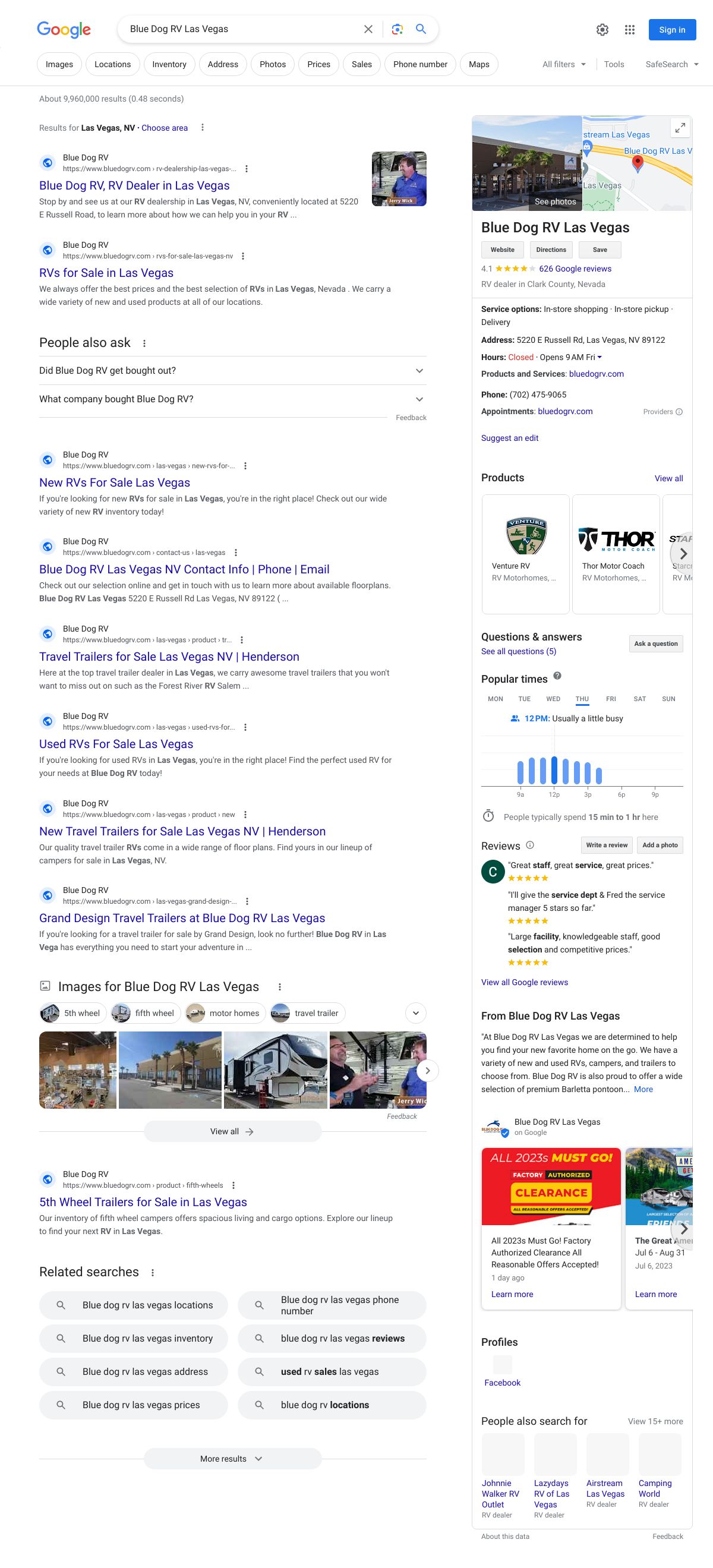 blue dog rv las vegas