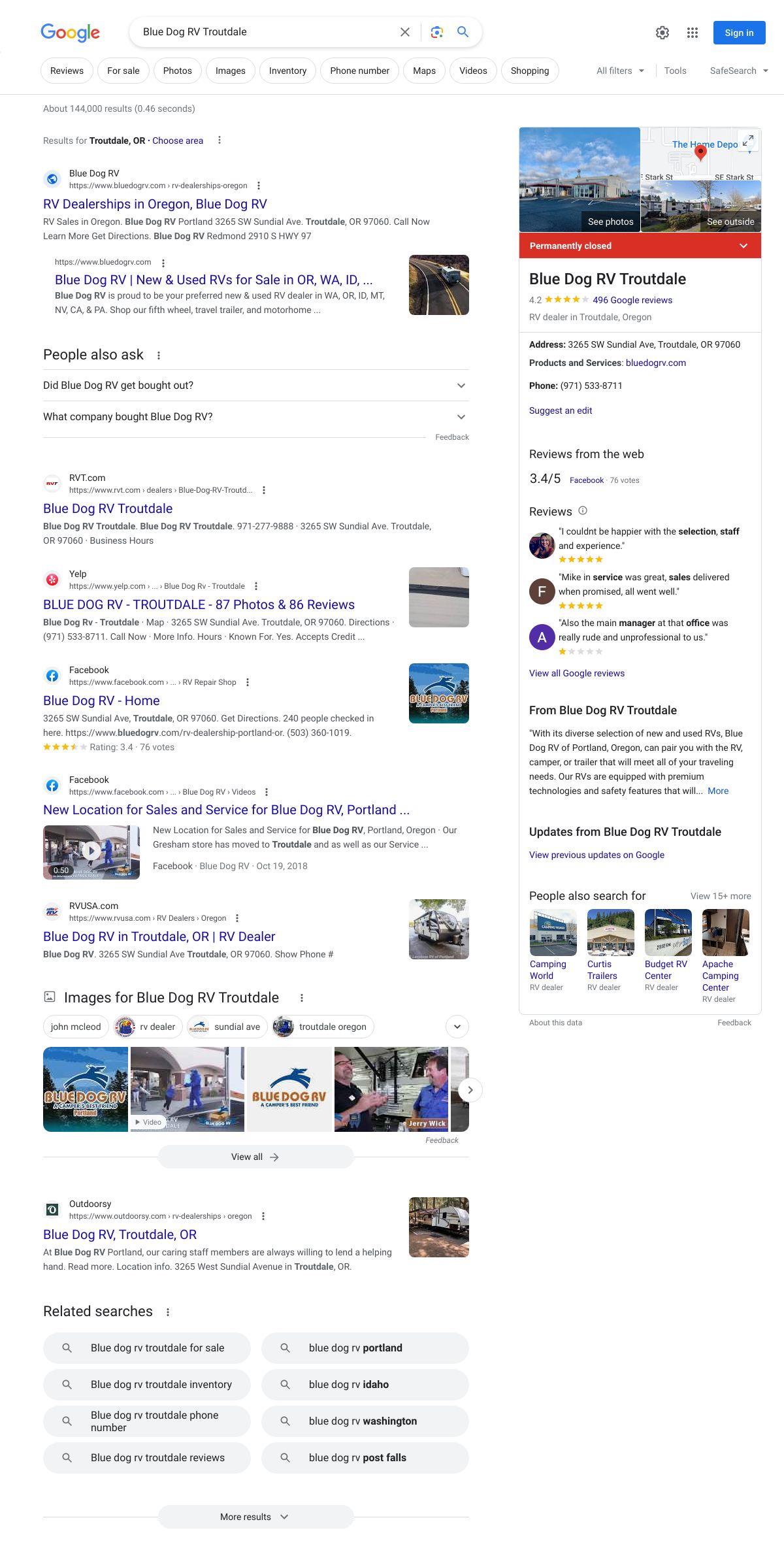 blue dog rv troutdale