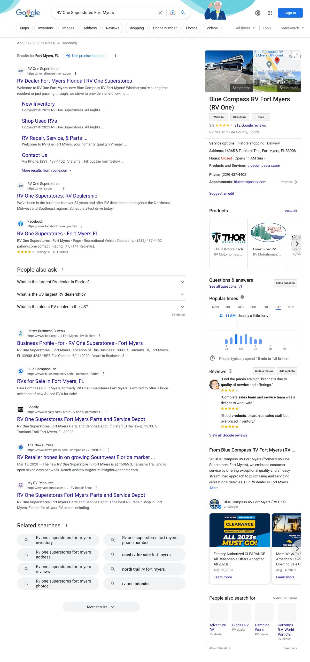 rv one superstores fort myers