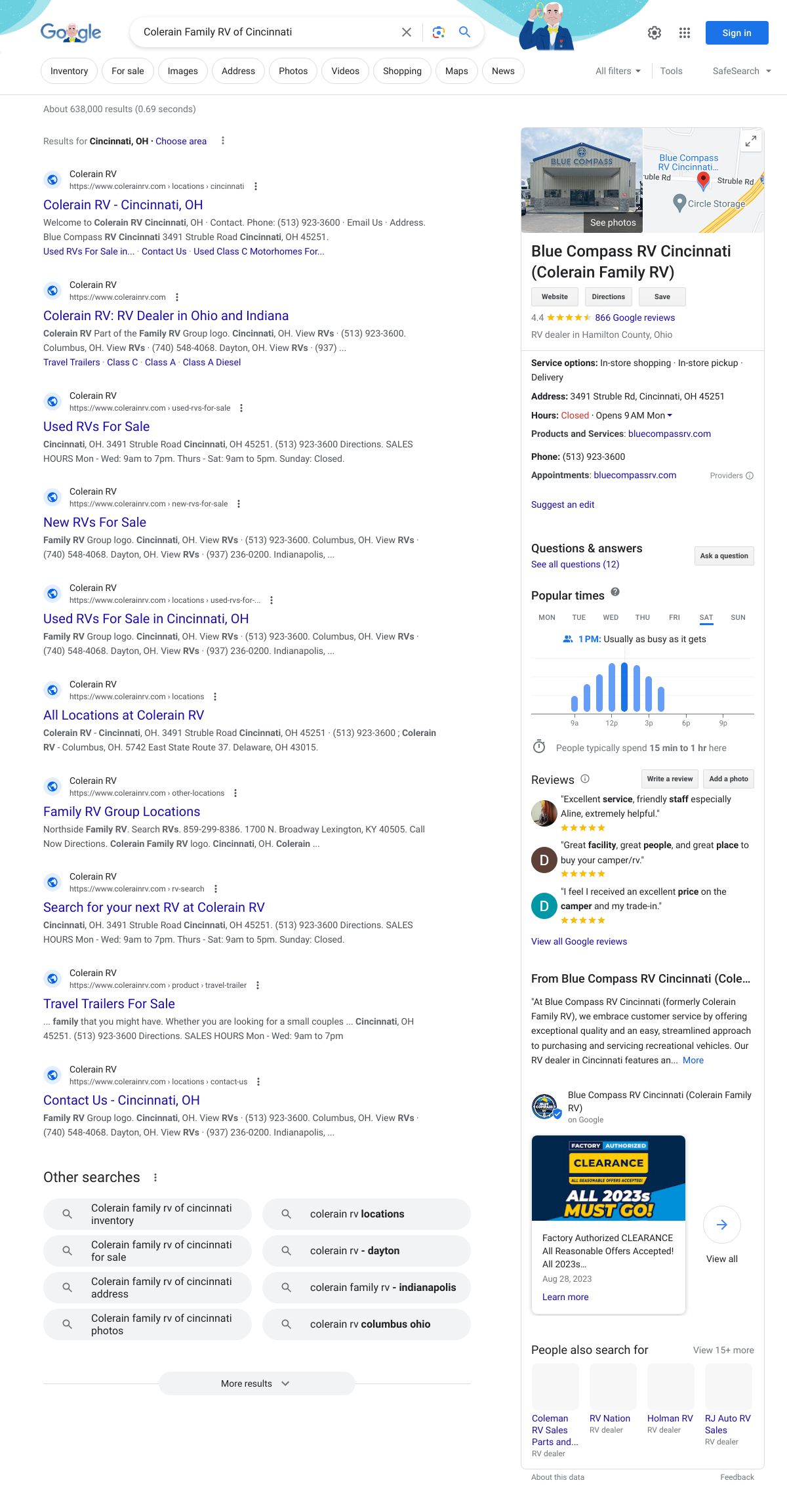 colerain family rv of cincinnati