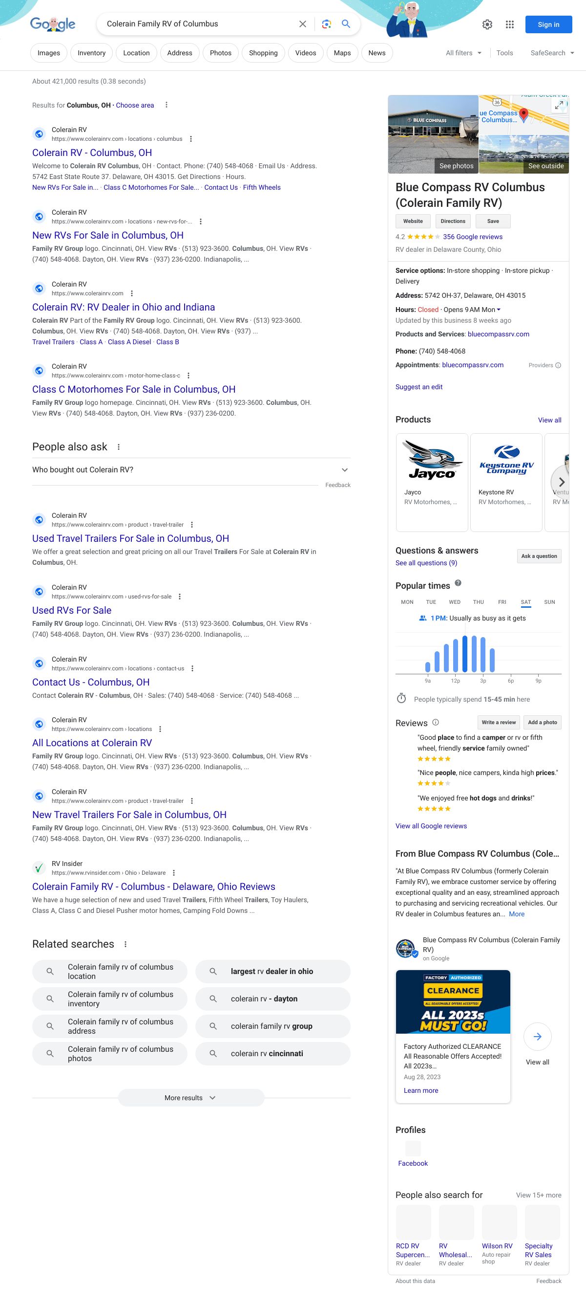 colerain family rv of columbus