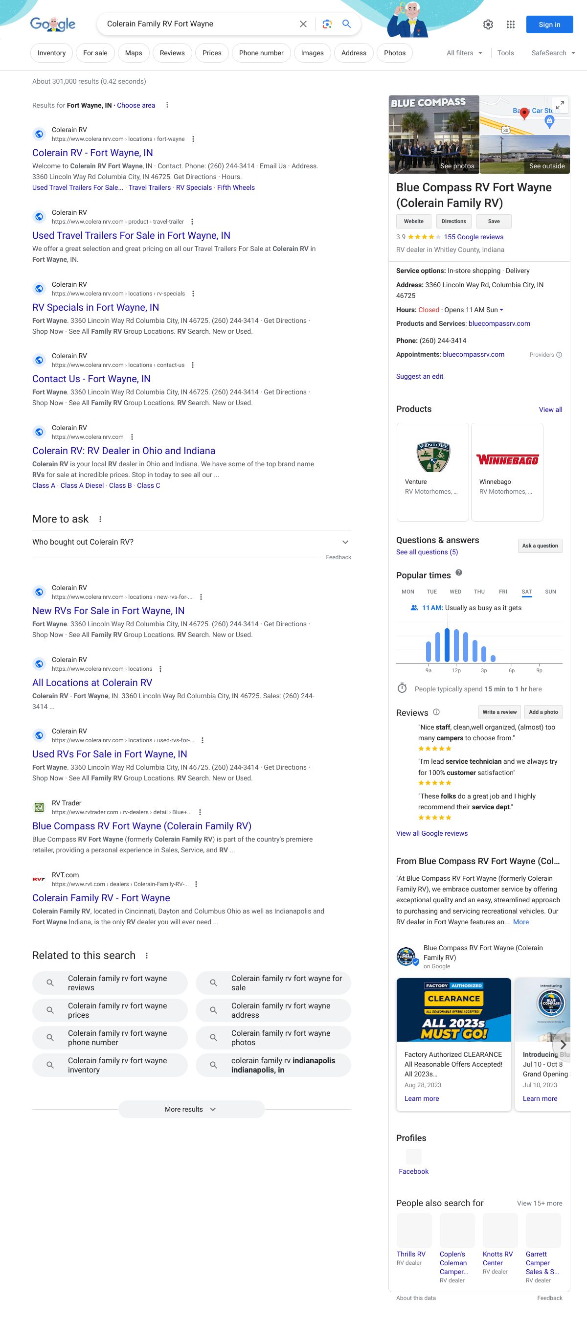 colerain family rv fort wayne